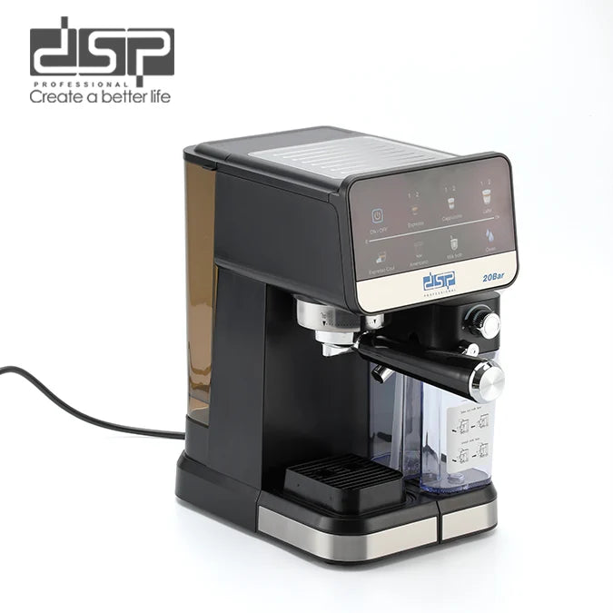DSP KA3161 2-in-1 Espresso Machine – 20 Bar – 1350W – 1.5L Water Tank & 500ml Milk Tank