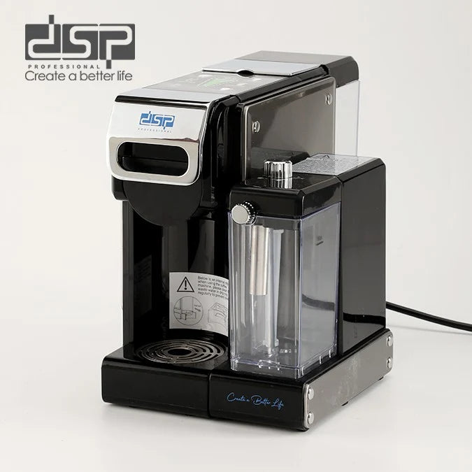 ماكينة قهوة كبسولات 2 في 1 مع خافق لبن – 20 بار – DSP KA3188