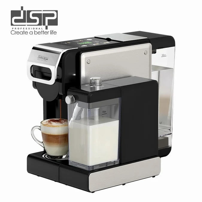 ماكينة قهوة كبسولات 2 في 1 مع خافق لبن – 20 بار – DSP KA3188