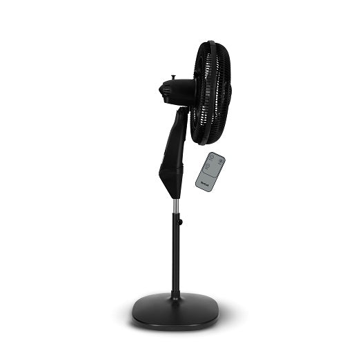 Tefal Silence Force Stand Fan with Remote Control, 16 Inch, 3 Speeds, Black - VG4130EE