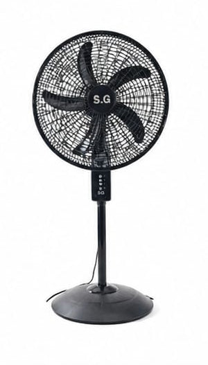SG-Stand Fan 18 Inch, 3 Speeds, Black - Durable Plastic Cover