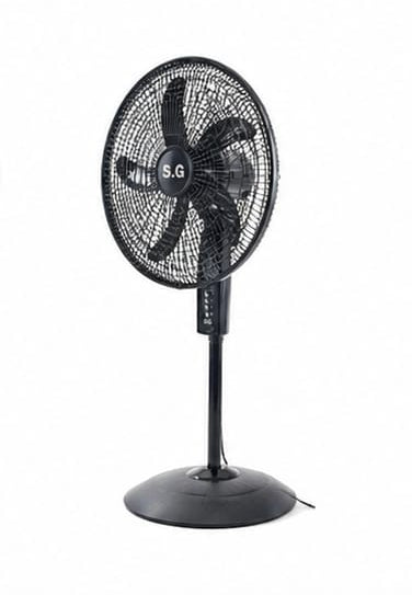 SG-Stand Fan 18 Inch, 3 Speeds, Black - Durable Plastic Cover