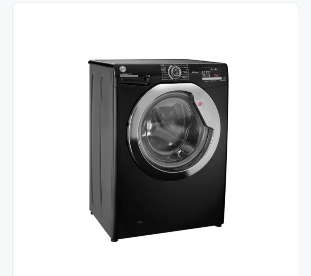 غسالة ملابس هوفر فول أوتوماتيك 7 كجم أسود H3WS173DC3B-ELA