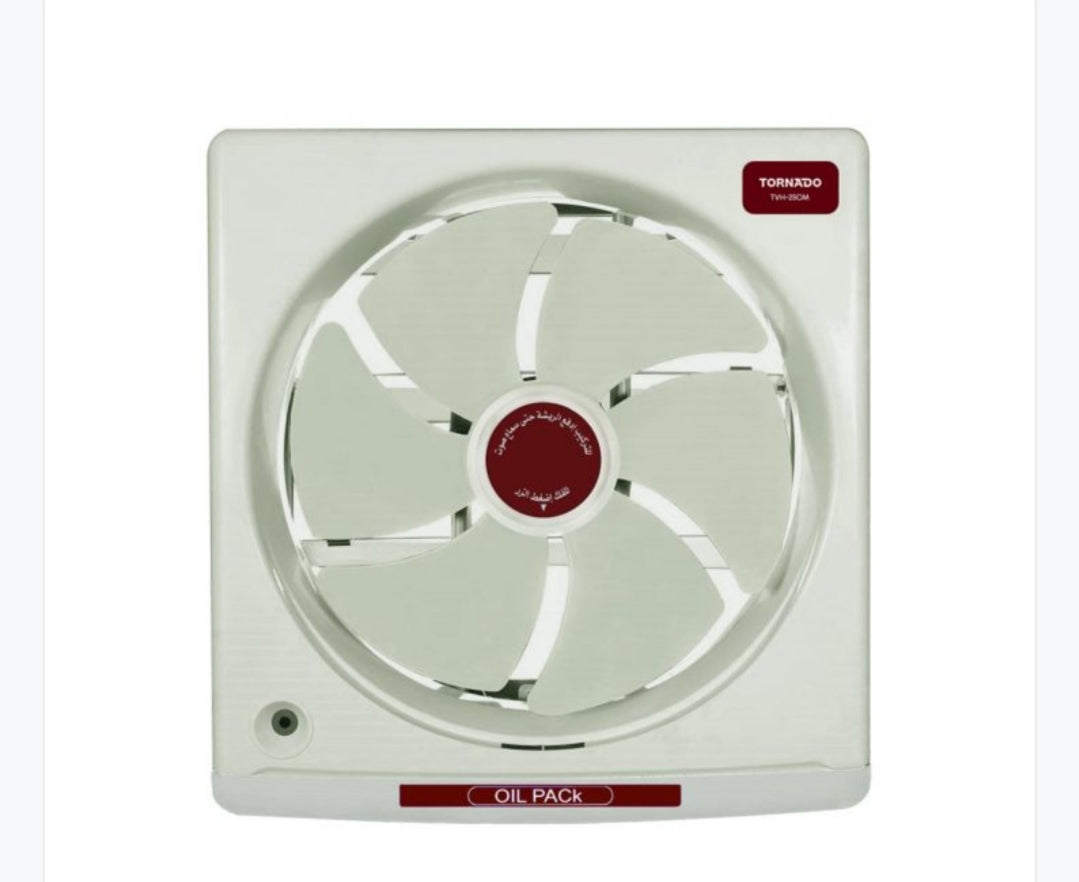 شفاط مطبخ تورنيدو 25 سم درج لتجميع الزيوت كريمي TVH-25CM